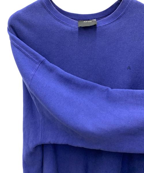 ATON（エイトン）ATON (エイトン) ワンポイント刺繍ロゴスウエット ネイビー サイズ:Mの古着・服飾アイテム