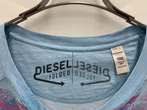 DIESEL FOLDED（ディーゼル）DIESEL FOLDED (ディーゼル) カットソー スカイブルー サイズ:Lの古着・服飾アイテム