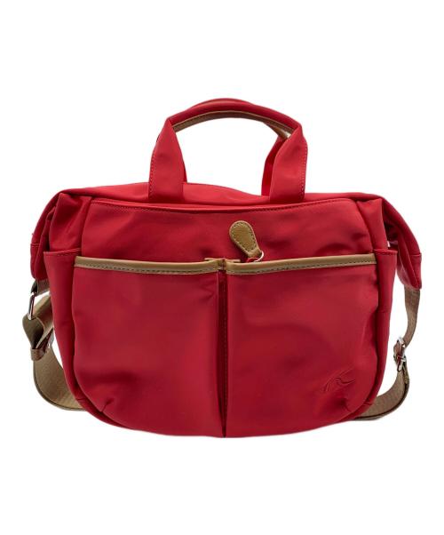 KITAMURA（キタムラ）KITAMURA (キタムラ) 2WAYバッグ レッド×ブラウンの古着・服飾アイテム