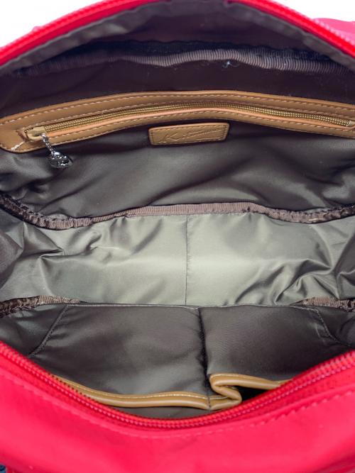 KITAMURA（キタムラ）KITAMURA (キタムラ) 2WAYバッグ レッド×ブラウンの古着・服飾アイテム