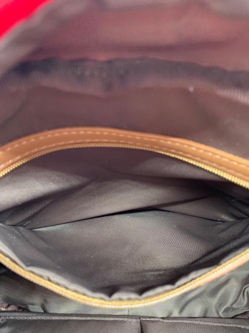 KITAMURA（キタムラ）KITAMURA (キタムラ) 2WAYバッグ レッド×ブラウンの古着・服飾アイテム