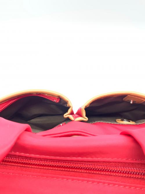 KITAMURA（キタムラ）KITAMURA (キタムラ) 2WAYバッグ レッド×ブラウンの古着・服飾アイテム