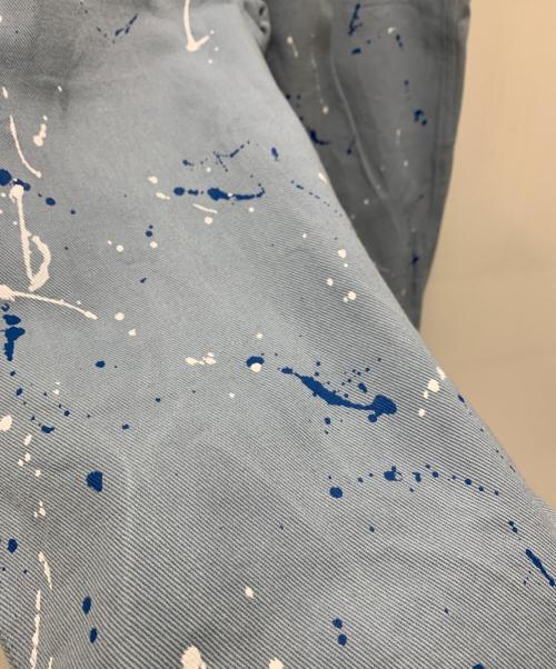 9090（9090）9090 (9090) POCHAMA (ポッチャマ) ペインターパンツ スカイブルー サイズ:Lの古着・服飾アイテム