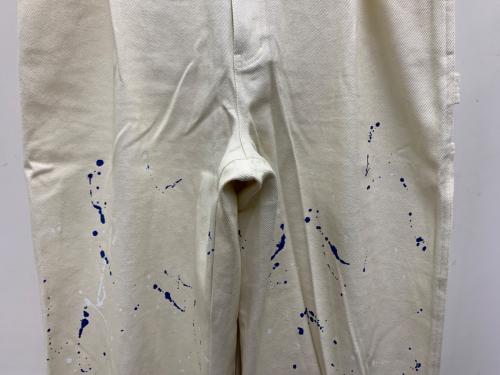 9090（9090）9090 (9090) POCHAMA (ポッチャマ) ペインターパンツ アイボリー サイズ:Lの古着・服飾アイテム