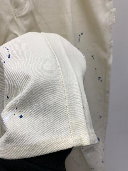 9090（9090）9090 (9090) POCHAMA (ポッチャマ) ペインターパンツ アイボリー サイズ:Lの古着・服飾アイテム
