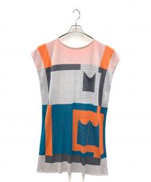 PLEATS PLEASE ISSEY MIYAKE（プリーツプリーズ イッセイミヤケ）の古着「ノースリーブワンピース」｜マルチカラー
