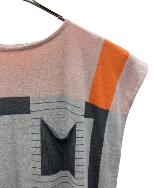 PLEATS PLEASE ISSEY MIYAKE（プリーツプリーズ イッセイミヤケ）PLEATS PLEASE ISSEY MIYAKE (プリーツプリーズ イッセイミヤケ) ノースリーブワンピース マルチカラー サイズ:3の古着・服飾アイテム