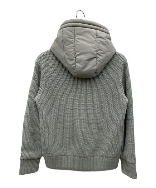 BELINDA（ベリンダ）belinda (ベリンダ) 切り替えニット中綿ジャケット グレー サイズ:Lの古着・服飾アイテム
