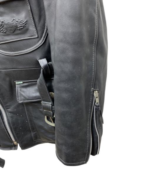 HARLEY-DAVIDSON（ハーレーダビッドソン）HARLEY-DAVIDSON (ハーレーダビッドソン) レザーコート ブラック サイズ:Lの古着・服飾アイテム