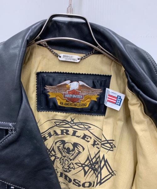HARLEY-DAVIDSON（ハーレーダビッドソン）HARLEY-DAVIDSON (ハーレーダビッドソン) レザーコート ブラック サイズ:Lの古着・服飾アイテム