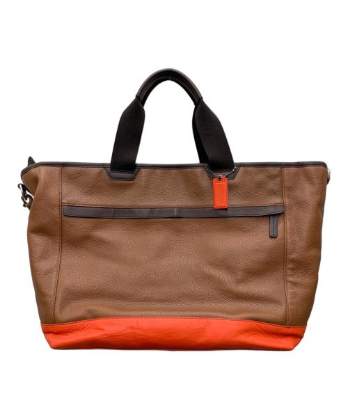 COACH（コーチ）COACH (コーチ) トートバッグ ブラウン×オレンジの古着・服飾アイテム