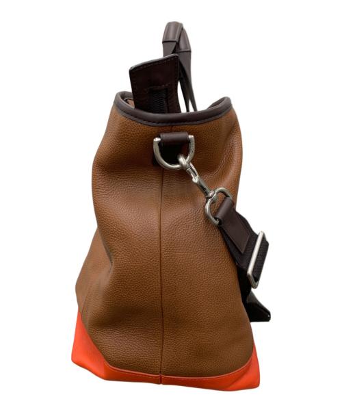 COACH（コーチ）COACH (コーチ) トートバッグ ブラウン×オレンジの古着・服飾アイテム