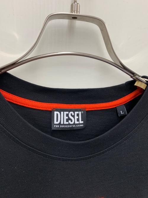 DIESEL（ディーゼル）DIESEL (ディーゼル) 半袖カットソー ブラック サイズ:Lの古着・服飾アイテム