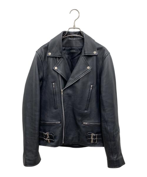 phenium（フェニウム）PHENIUM (フェニウム) ダブルライダースレザージャケット ブラック サイズ:Mの古着・服飾アイテム