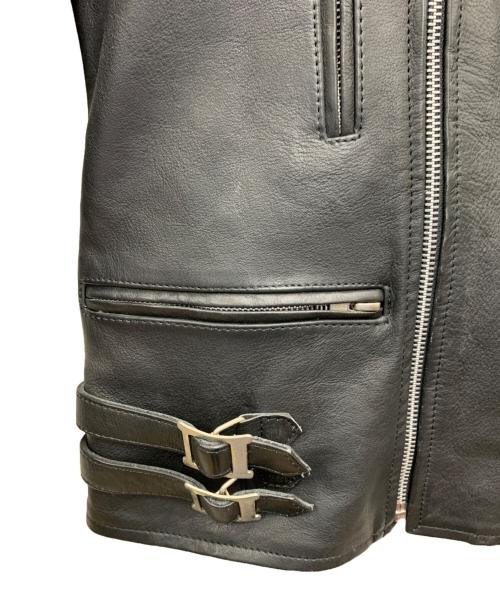 phenium（フェニウム）PHENIUM (フェニウム) ダブルライダースレザージャケット ブラック サイズ:Mの古着・服飾アイテム