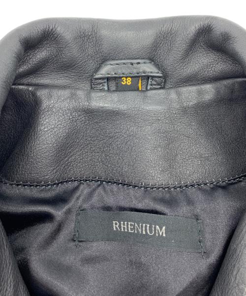 phenium（フェニウム）PHENIUM (フェニウム) ダブルライダースレザージャケット ブラック サイズ:Mの古着・服飾アイテム