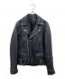 PHENIUM（フェニウム）の古着「ダブルライダースレザージャケット」｜ブラック