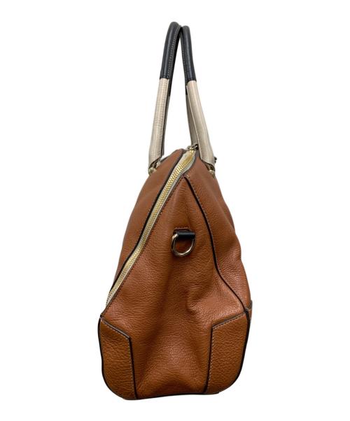 FURLA（フルラ）FURLA (フルラ) 2WAYショルダーバッグ ブラウン×アイボリーの古着・服飾アイテム