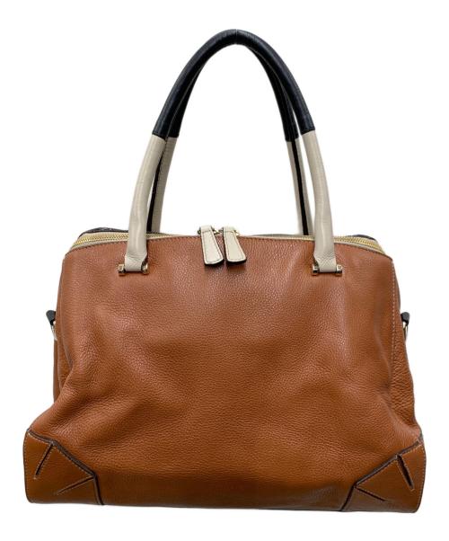 FURLA（フルラ）FURLA (フルラ) 2WAYショルダーバッグ ブラウン×アイボリーの古着・服飾アイテム