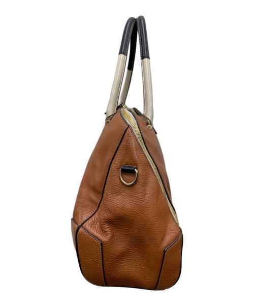 FURLA（フルラ）FURLA (フルラ) 2WAYショルダーバッグ ブラウン×アイボリーの古着・服飾アイテム