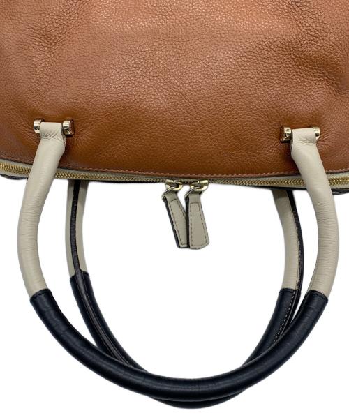 FURLA（フルラ）FURLA (フルラ) 2WAYショルダーバッグ ブラウン×アイボリーの古着・服飾アイテム