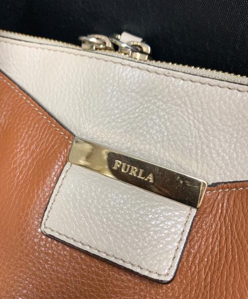 FURLA（フルラ）FURLA (フルラ) 2WAYショルダーバッグ ブラウン×アイボリーの古着・服飾アイテム