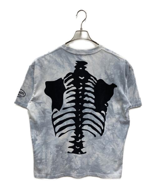 VANSON（バンソン）VANSON (バンソン) 半袖カットソー スカイブルー×ブラック サイズ:Sの古着・服飾アイテム