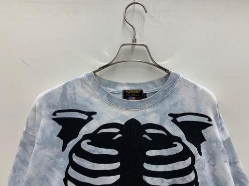 VANSON（バンソン）VANSON (バンソン) 半袖カットソー スカイブルー×ブラック サイズ:Sの古着・服飾アイテム