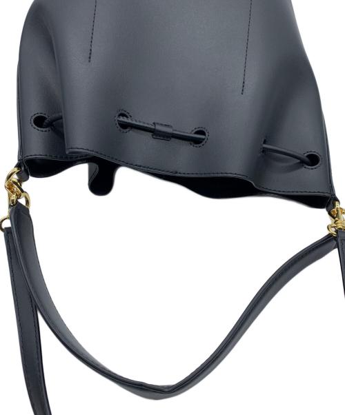 LAUREN RALPH LAUREN（ローレンラルフローレン）LAUREN RALPH LAUREN (ローレンラルフローレン) ショルダーバッグ ブラック×ゴールドの古着・服飾アイテム