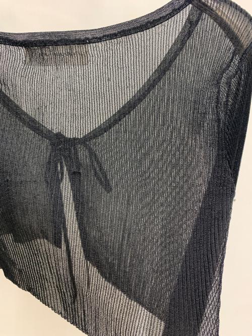 AND MARY（アンドマリー）AND MARY (アンドマリー) シアリボンカーディガン ブラック サイズ:Fの古着・服飾アイテム
