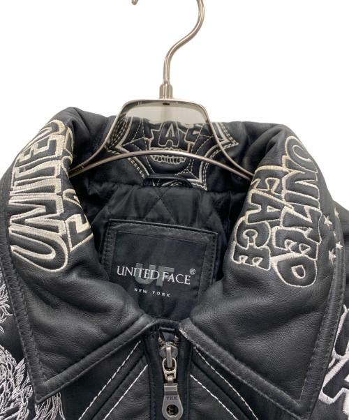 United Face（ユナイテッドフェイス）United Face (ユナイテッドフェイス) レザージャケット ブラック サイズ:2XLの古着・服飾アイテム
