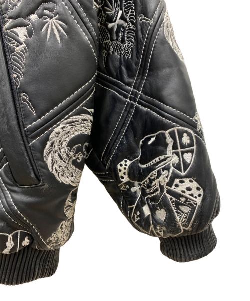 United Face（ユナイテッドフェイス）United Face (ユナイテッドフェイス) レザージャケット ブラック サイズ:2XLの古着・服飾アイテム