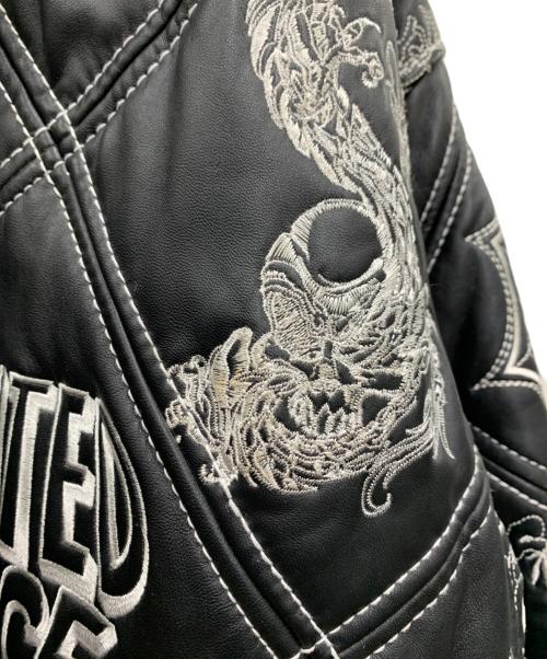 United Face（ユナイテッドフェイス）United Face (ユナイテッドフェイス) レザージャケット ブラック サイズ:2XLの古着・服飾アイテム