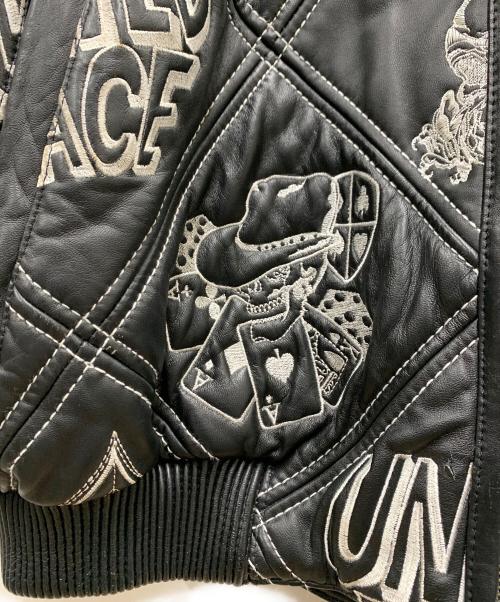 United Face（ユナイテッドフェイス）United Face (ユナイテッドフェイス) レザージャケット ブラック サイズ:2XLの古着・服飾アイテム
