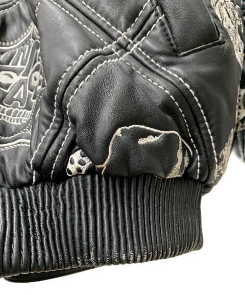 United Face（ユナイテッドフェイス）United Face (ユナイテッドフェイス) レザージャケット ブラック サイズ:2XLの古着・服飾アイテム