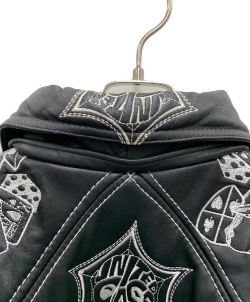 United Face（ユナイテッドフェイス）United Face (ユナイテッドフェイス) レザージャケット ブラック サイズ:2XLの古着・服飾アイテム