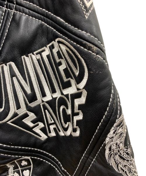 United Face（ユナイテッドフェイス）United Face (ユナイテッドフェイス) レザージャケット ブラック サイズ:2XLの古着・服飾アイテム