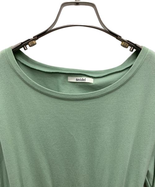 Snidel（スナイデル）Snidel (スナイデル) 半袖ワンピース グリーン×ブラック サイズ:F 未使用品の古着・服飾アイテム