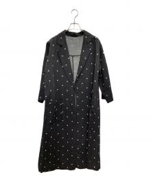 Mila Owen（ミラオーウェン）の古着「チェスターコート」｜ブラック×ホワイト