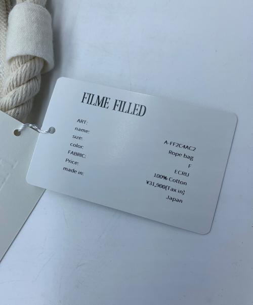 FILME FILLED（フィルムフィルド）FILME FILLED (フィルムフィルド) ショルダーバッグ アイボリー 未使用品の古着・服飾アイテム