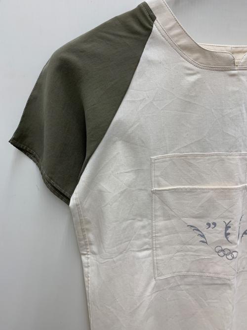 Sono（ソーノ）Sono (ソーノ) 半袖カットソー アイボリー×カーキ サイズ:Free 未使用品の古着・服飾アイテム
