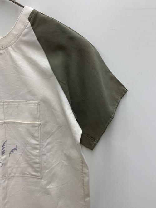 Sono（ソーノ）Sono (ソーノ) 半袖カットソー アイボリー×カーキ サイズ:Free 未使用品の古着・服飾アイテム