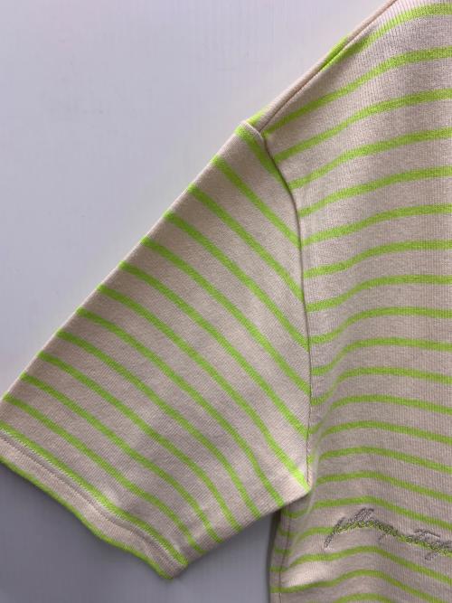 pillings（ピリングス）pillings (ピリングス) 半袖カットソー グリーン×ベージュ サイズ:FREE 未使用品の古着・服飾アイテム