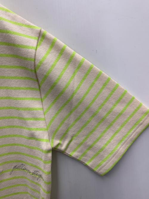 pillings（ピリングス）pillings (ピリングス) 半袖カットソー グリーン×ベージュ サイズ:FREE 未使用品の古着・服飾アイテム