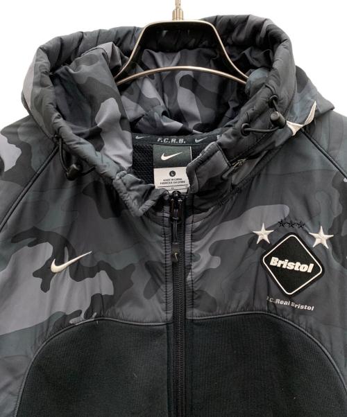 F.C.R.B.（エフシーレアルブリストル）F.C.R.B. (エフシーレアルブリストル) NIKE (ナイキ) ジップパーカー ブラック×グレー サイズ:Lの古着・服飾アイテム