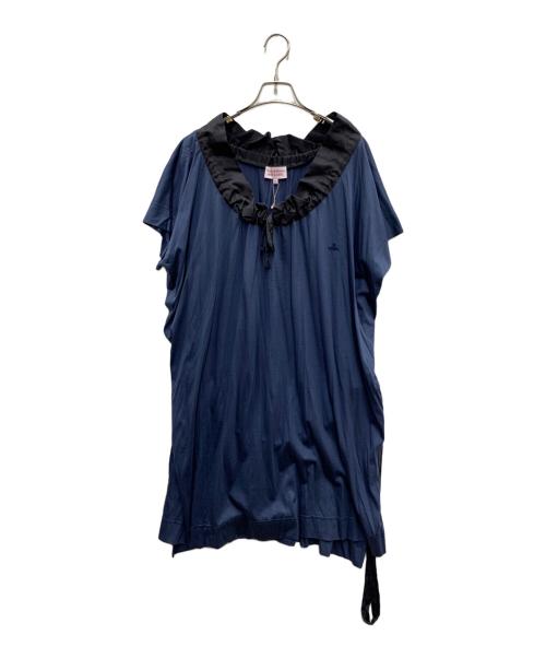 Vivienne Westwood RED LABEL（ヴィヴィアンウエストウッドレッドレーベル）Vivienne Westwood RED LABEL (ヴィヴィアンウエストウッドレッドレーベル) 半袖ワンピース ネイビー サイズ:2 未使用品の古着・服飾アイテム