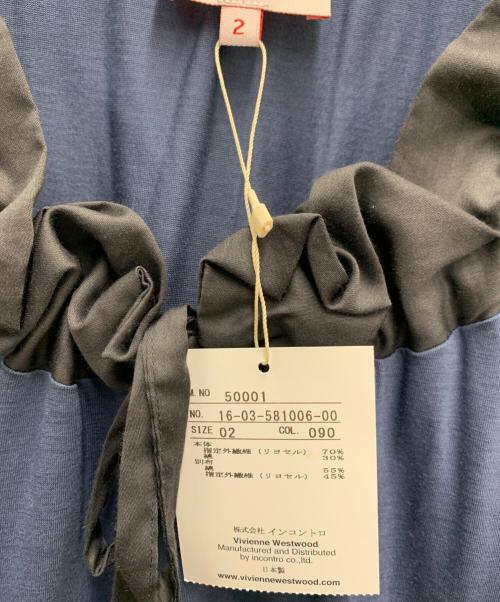 Vivienne Westwood RED LABEL（ヴィヴィアンウエストウッドレッドレーベル）Vivienne Westwood RED LABEL (ヴィヴィアンウエストウッドレッドレーベル) 半袖ワンピース ネイビー サイズ:2 未使用品の古着・服飾アイテム