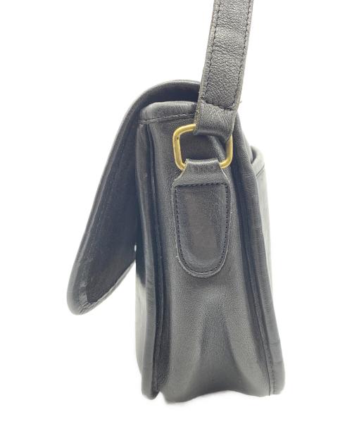 COACH（コーチ）COACH (コーチ) レザーショルダーバッグ ブラックの古着・服飾アイテム
