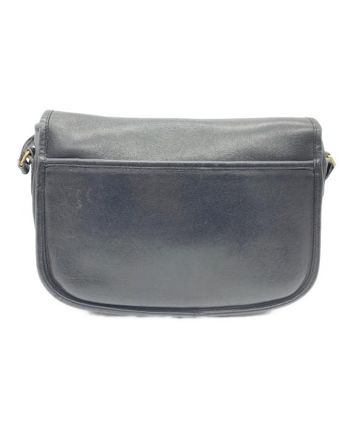COACH（コーチ）COACH (コーチ) レザーショルダーバッグ ブラックの古着・服飾アイテム