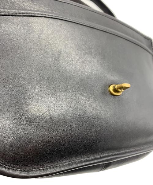 COACH（コーチ）COACH (コーチ) レザーショルダーバッグ ブラックの古着・服飾アイテム